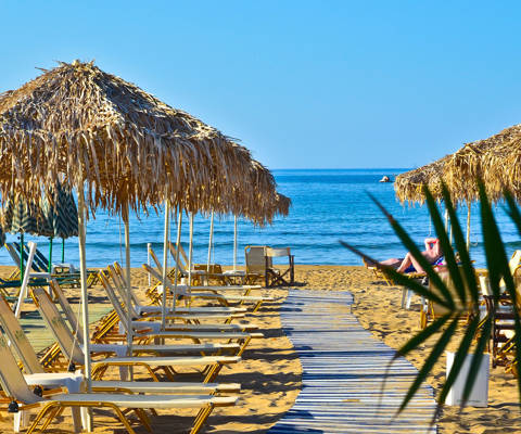 Stalida sandy beach